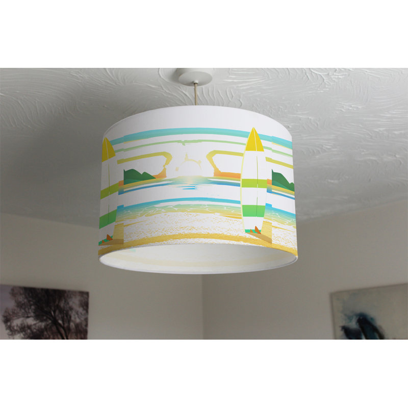 Cotton Drum Lamp Shade ( Uno ), 25cm H x 40cm W x 40cm D