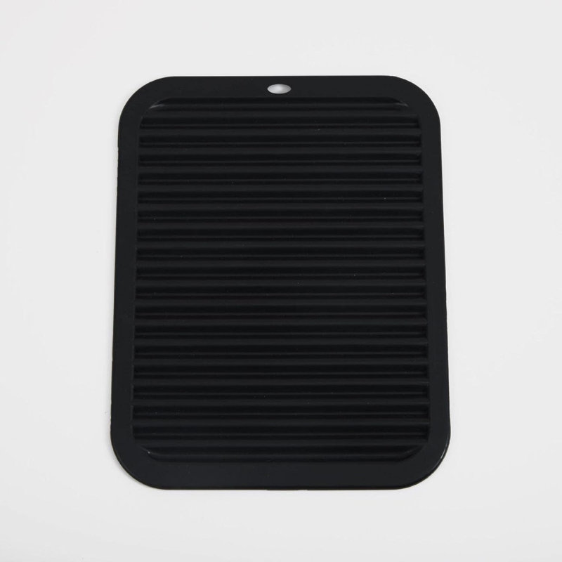 Dessous-de-plat en silicone résistant à la chaleur, Noir