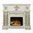 59 Inch Classical Electric Fireplace, Carved, Remote-1321317277