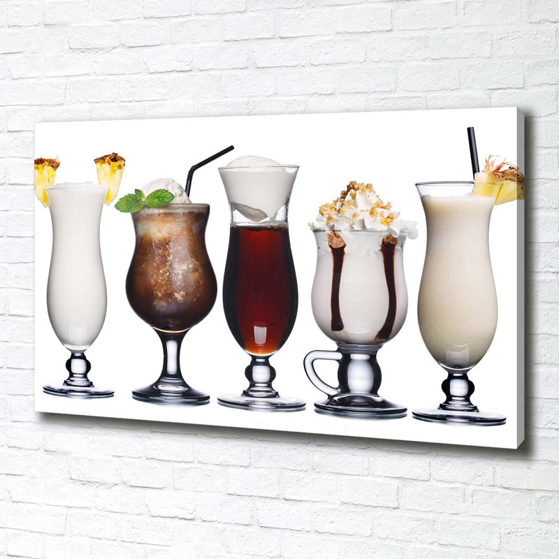 A Set of Drinks 1 Piece Wrapped Canvas Wall Art