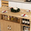 Table pliante fonctionnelle avec tablettes et roulettes de rangement, table de salle à manger pliable de 47 pouces pour petits espaces, bureau compact pour cuisine, dortoir, bureau-1723146867