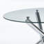 Ensemble de salle à manger 1 + 4, 5 pièces, table de salle à manger à pieds en métal Mid-Century pour 4-6 personnes avec plateau en verre, table de salle à manger à piédestal, table basse de loisirs-591180399