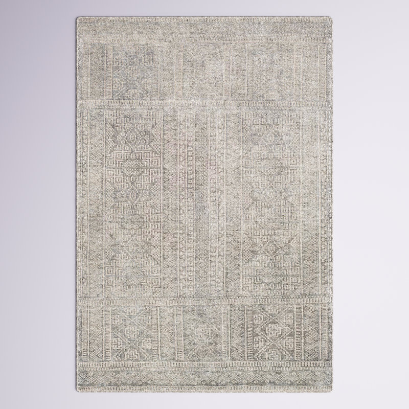 Blaine Hand Knotted Oriental Indoor Rug, Rectangle 5' x 7'6"