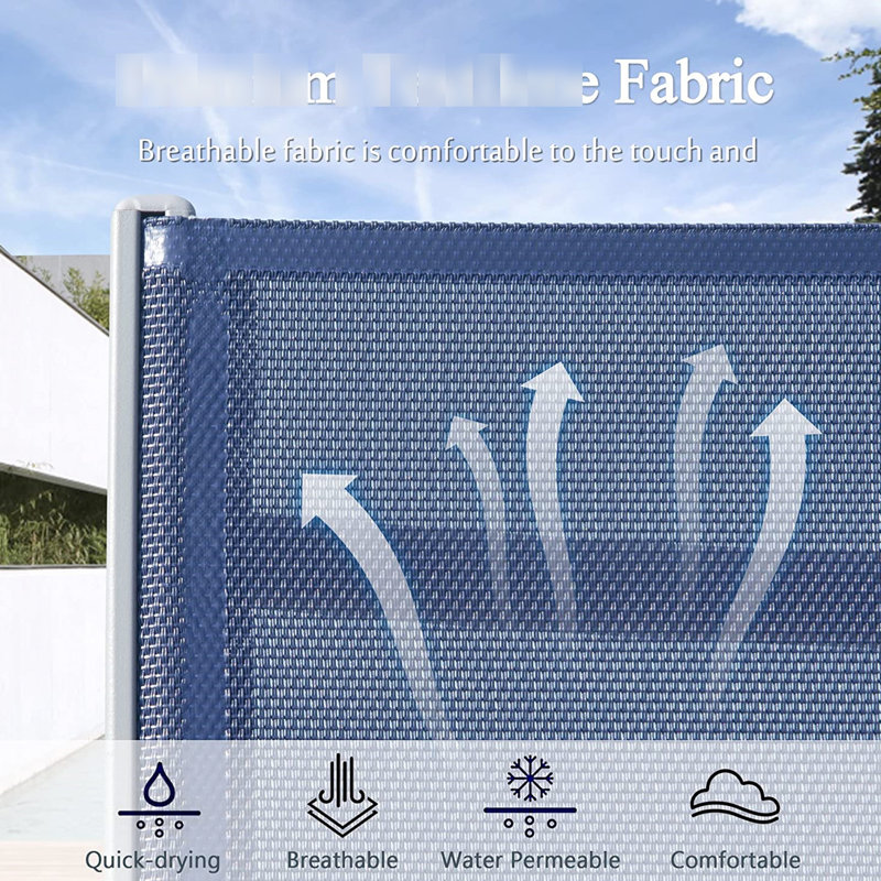 2 chaises longues pour l'extérieur - Bleu 5 positions réglables Durabilité toutes saisons Assemblage et rangement faciles à l'extérieur Séchage rapide confortable pour la terrasse, la plage et la cour
