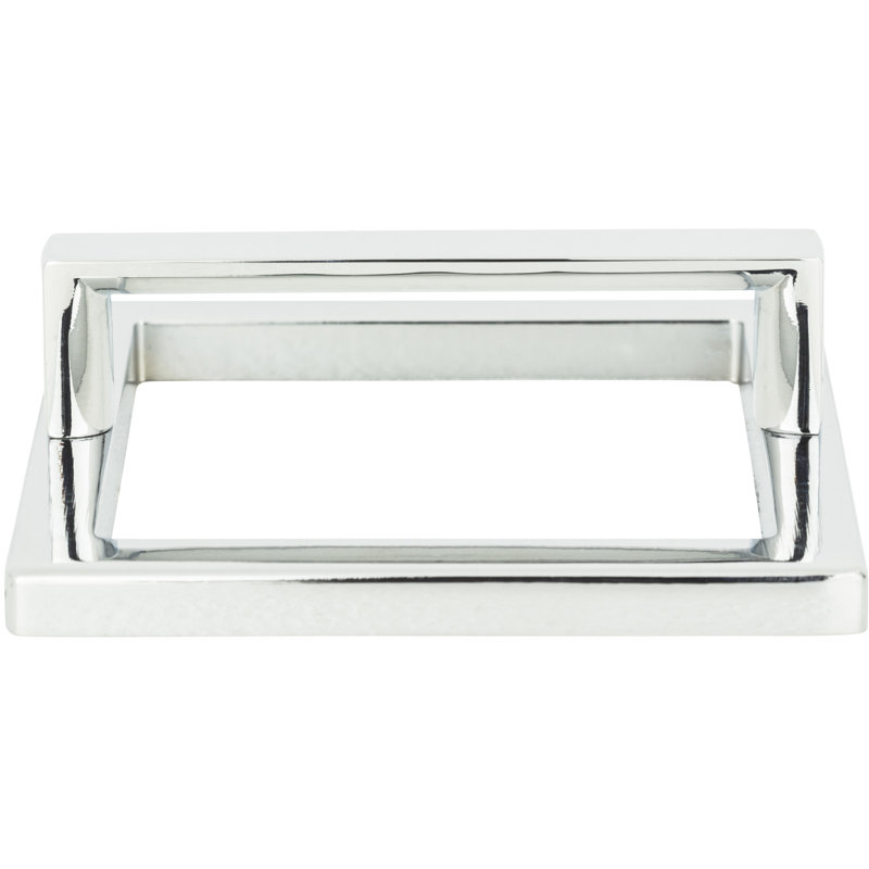 Wide Square Bar Pull, 3", Polished Chrome