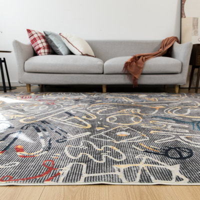 Tapis tableau noir Sportsglyphs II par Katie Merz