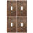 Copper Switchplate Single Toggle Switch Cover - Quantity 4