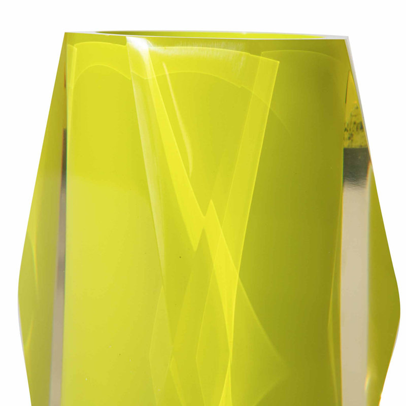 Verre à facettes Sparkles Home | Résine durable | Conception en losange | Couleurs vibrantes | Autoportant, Jaune