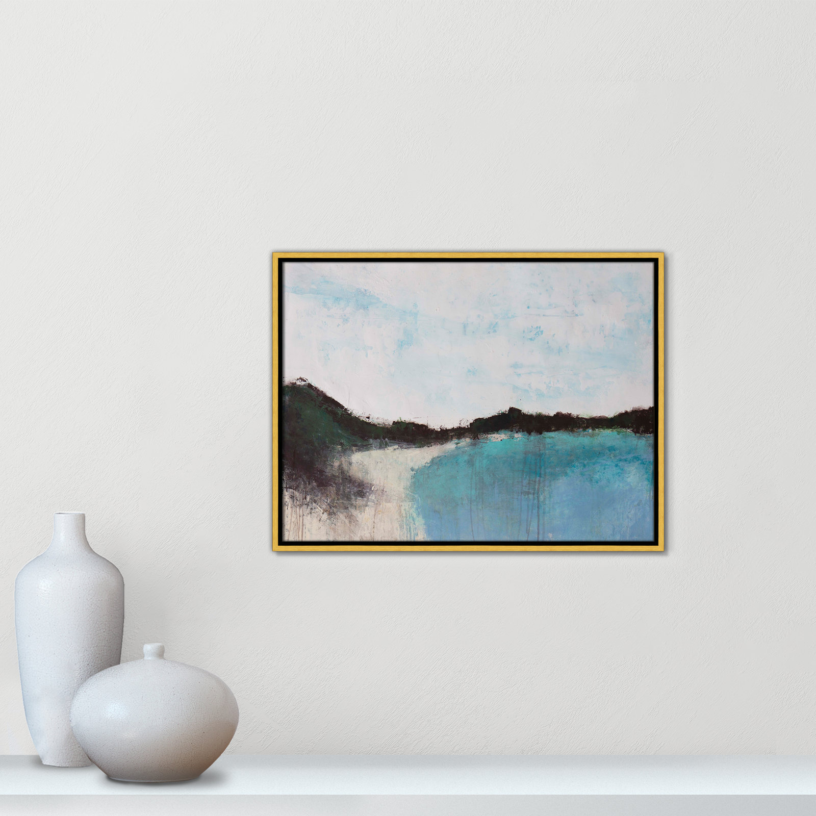 Mountainside Lakeview III Print, 19.5'' H x 25.5'' W x 2'' D, Gold Framed