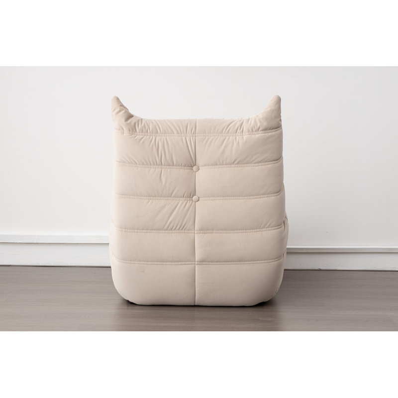 Méridienne à billes Simone, Tissu beige