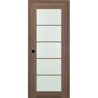 Porte standard préfinie en bois manufacturé et vitré Avon 5 Lite