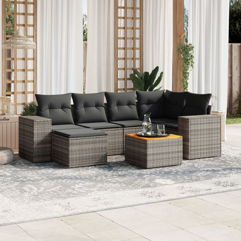 Ensemble de canapé de jardin Vidaxl, foncé