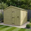 Total Sheds 8ft x 9ft Apex Garden Shed - Single Door - No Windows - Pressure Treated Timber - UK Manufactured