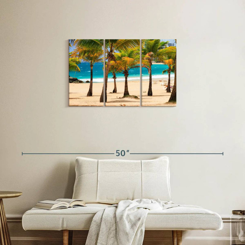 Gillard San Juan, plage des Caraïbes, H 20 po x l 33 po