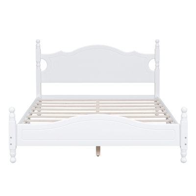 Base de lit plateforme moderne en bois avec support en lattes de bois