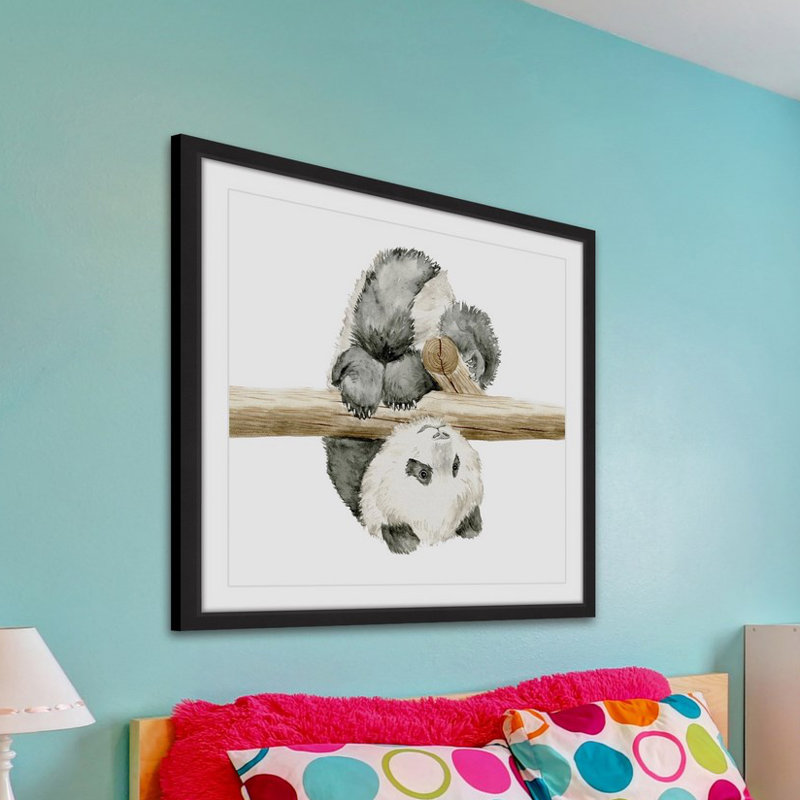 «Baby Panda II», reproduction encadrée, H 32 po x l 32 po x P 1,5 po