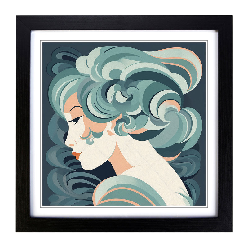 Single Picture Frame Print on Wood, Black Framed
