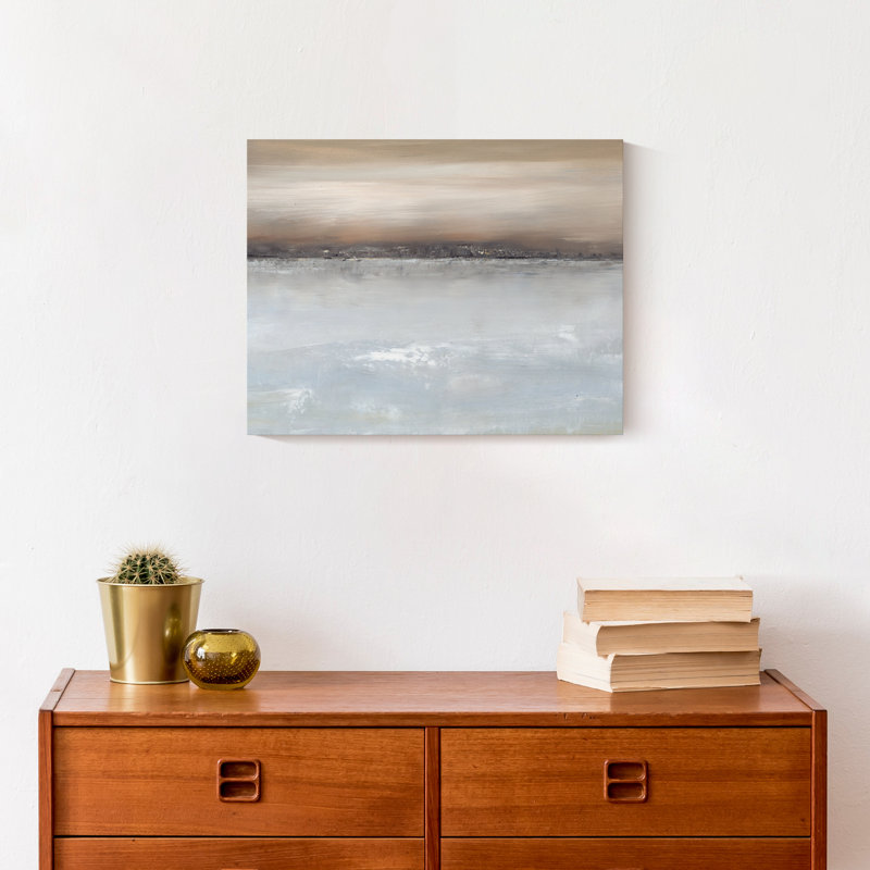 Reflections Floating Framed Canvas, 13.75" H x 37.75" W x 1.75" D, Black Floater Framed
