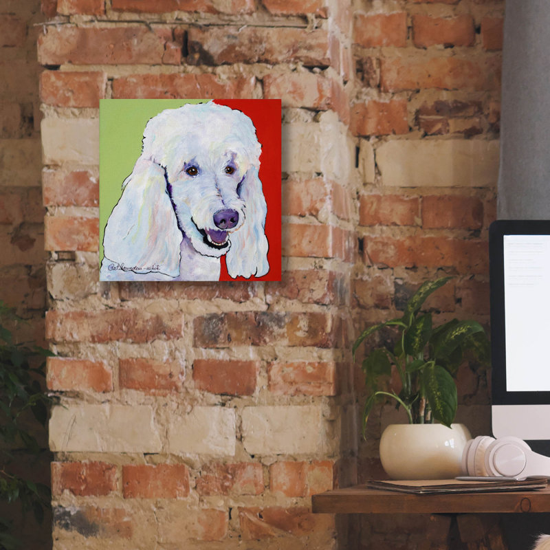  «Jackson» par Pat Saunders, art mural en toile blanche, 12 po x 12 po, H 12 po x l 12 po
