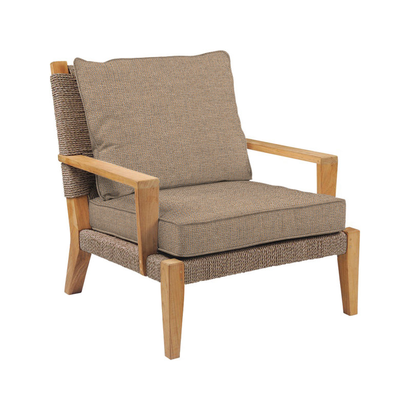 Hadley Outdoor Teak Lounge Chair, Hadley Hemp, Perigold Play Camel