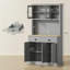 Armoire de cuisine autoportante de 71 po de hauteur