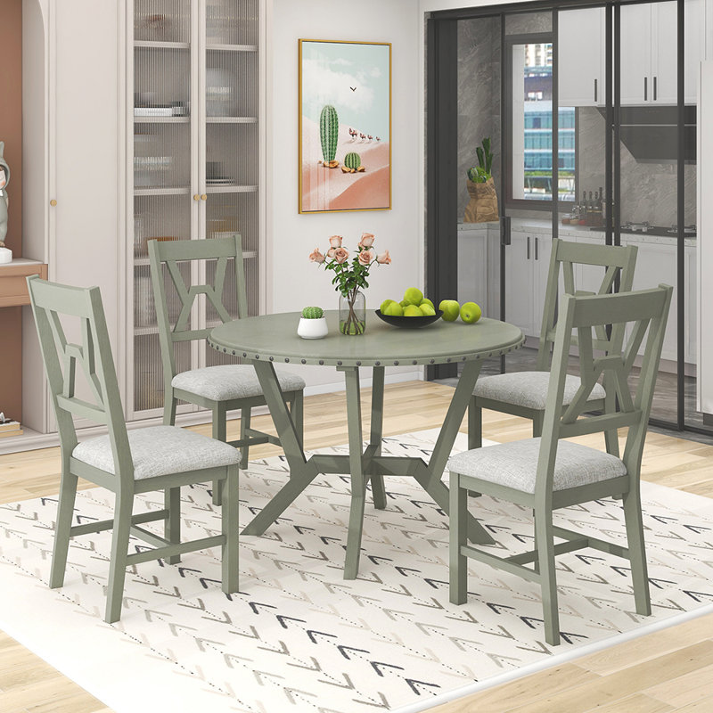 Diyadin 4 - Person Pedestal Dining Set