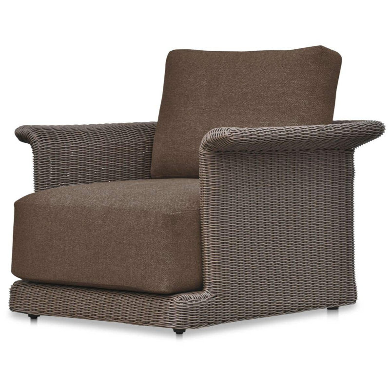 Meredith Outdoor Lounge Chair, Brown, Brown