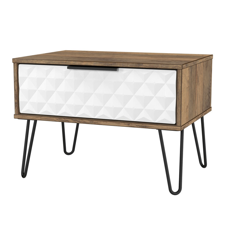 Talita End Table, White/Black