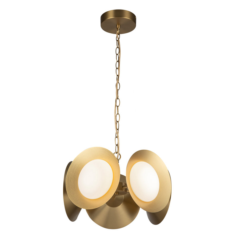Lustre Cleo 16 po, Or brossé, Doré