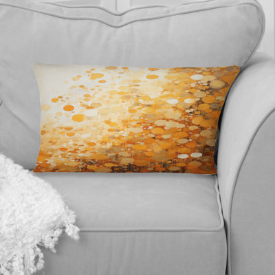 Golden Harvest II - Abstract Landscapes Printed Throw Pillow