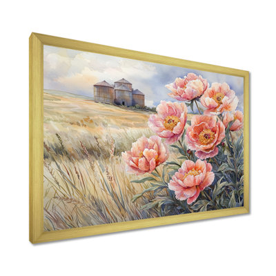 «Dontavious Farm Pe pivons In The Grain Bin Field I», pivoines, art mural