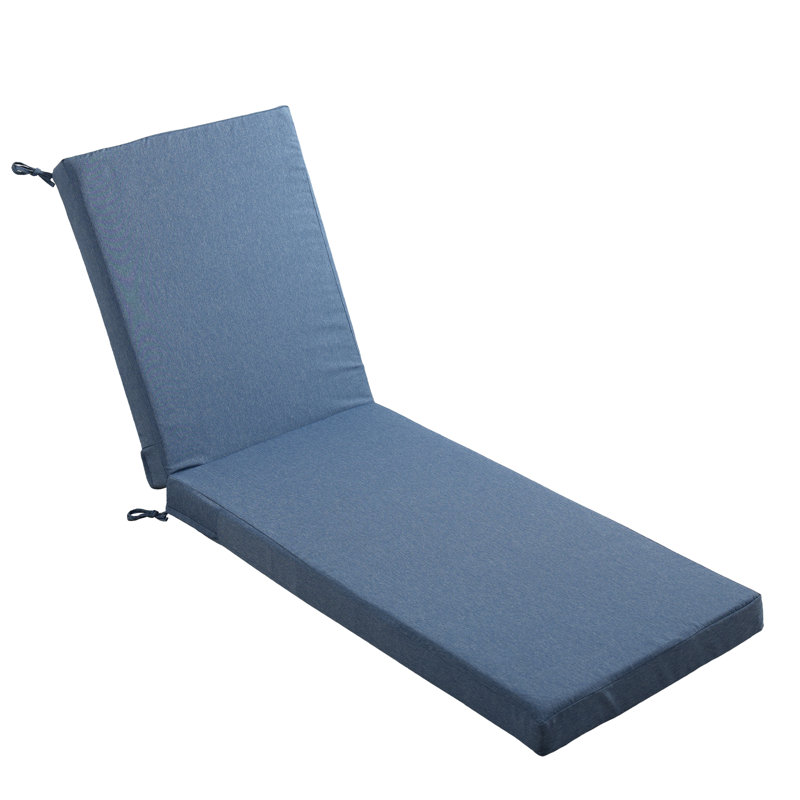 Forbell Outdoor Weather-Resistant 3.5" Chaise Lounge Seat Cushion - Back Cushions And Seat Cushions, Blue, 1