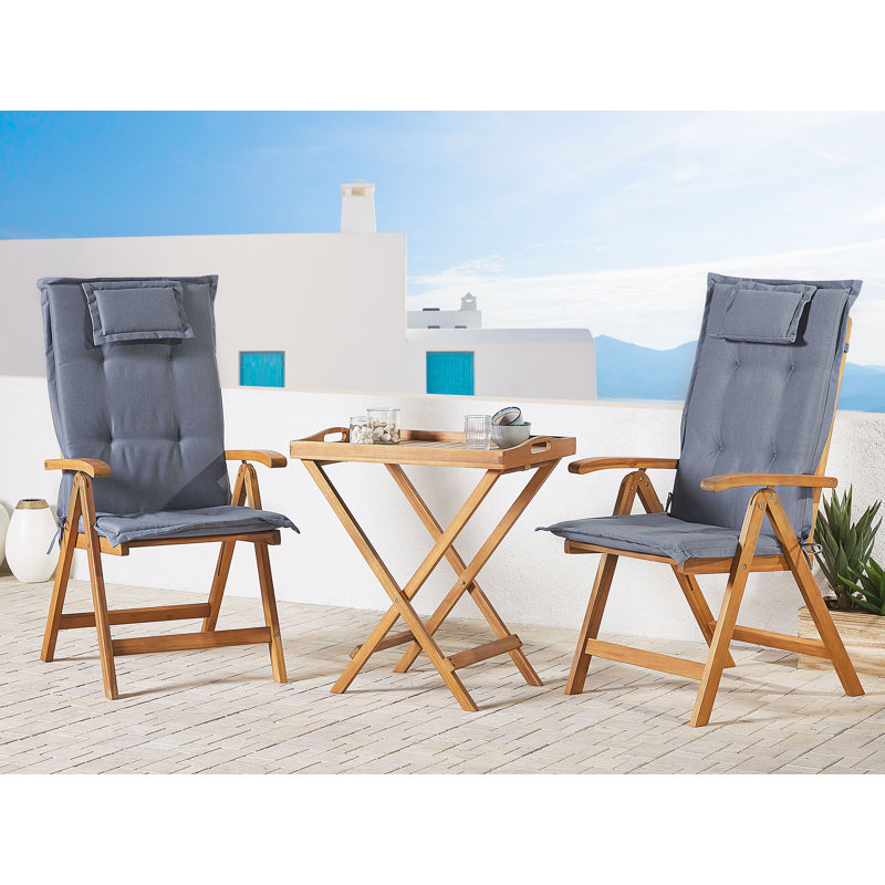Saguenay Folding Patio Dining Armchair with Cushion