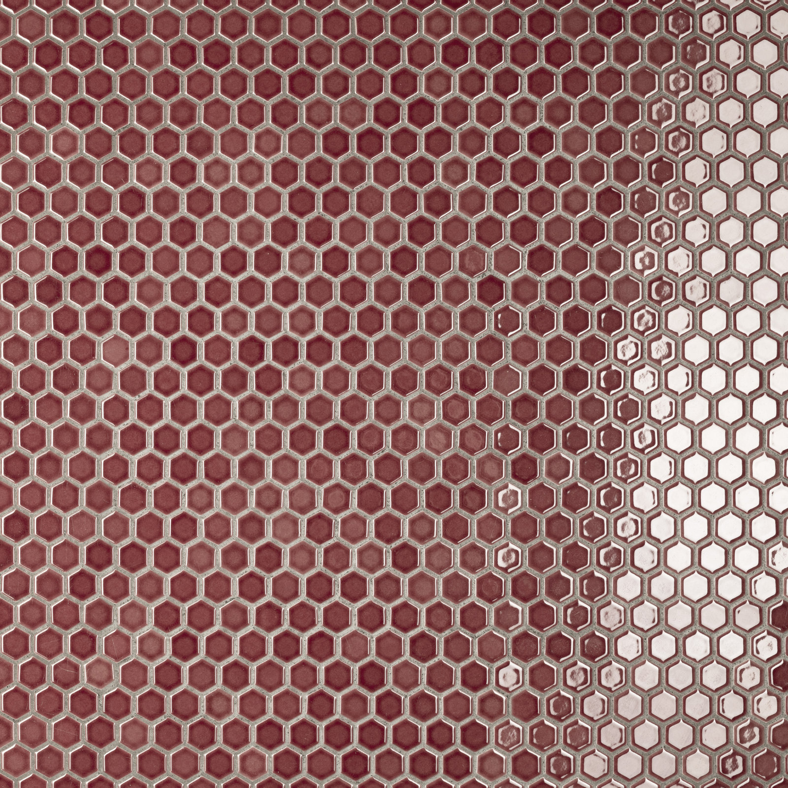 Tribeca 1" Porcelain Mosaic Tile, Rusty Red