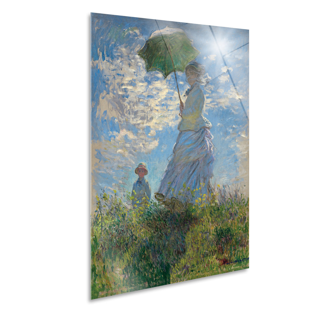 Wandbild Frau mit Regenschirm von Claude Monet