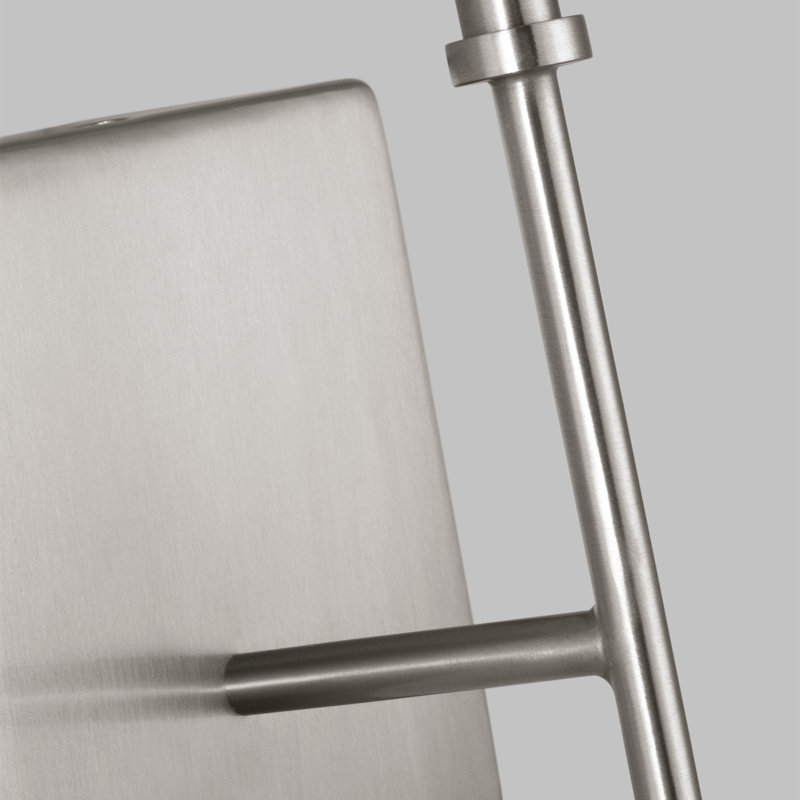 Applique murale de salle de bain 1 lumière Rowley, Nickel brossé