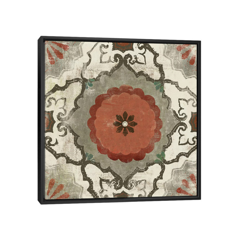 « mosaic iii », impression sur toile, H 18 po x l 18 po x P 1,5 po, Toile encadrée noire, Pas de tapis