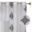 Panneaux de rideaux damas transparents légers avec œillets Patric-963196267-963196269
