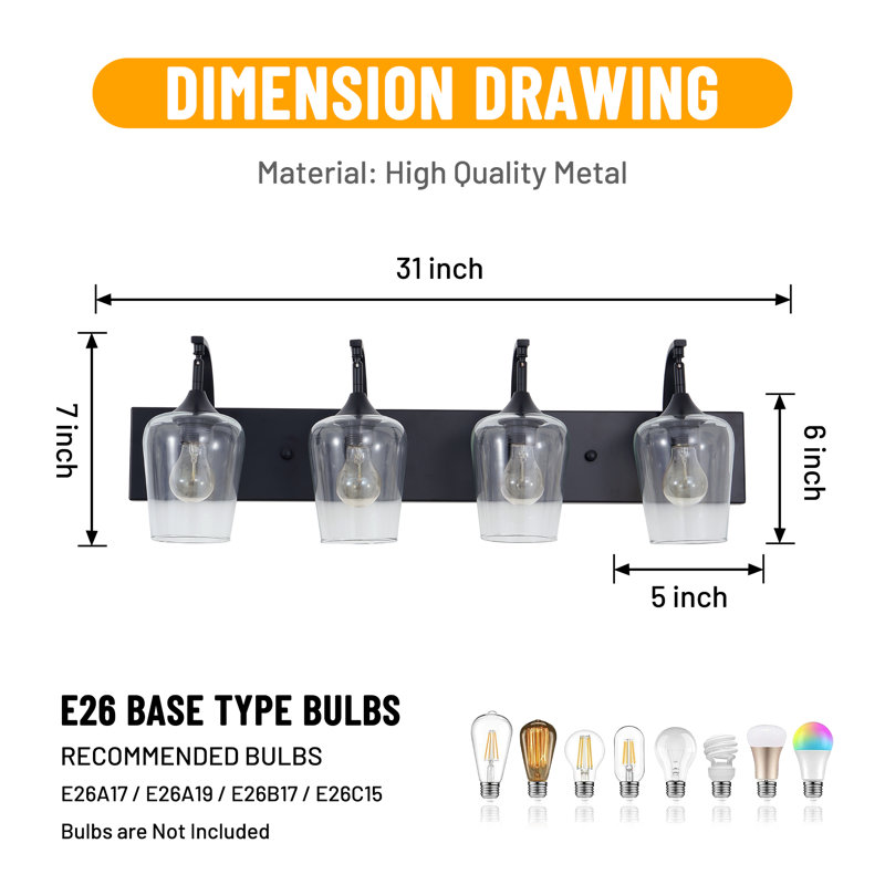 4 - Light Dimmable Vanity Light
