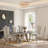 Elegant And Modern White Faux Leather Dining Chairs With Silver Legs-1347001799