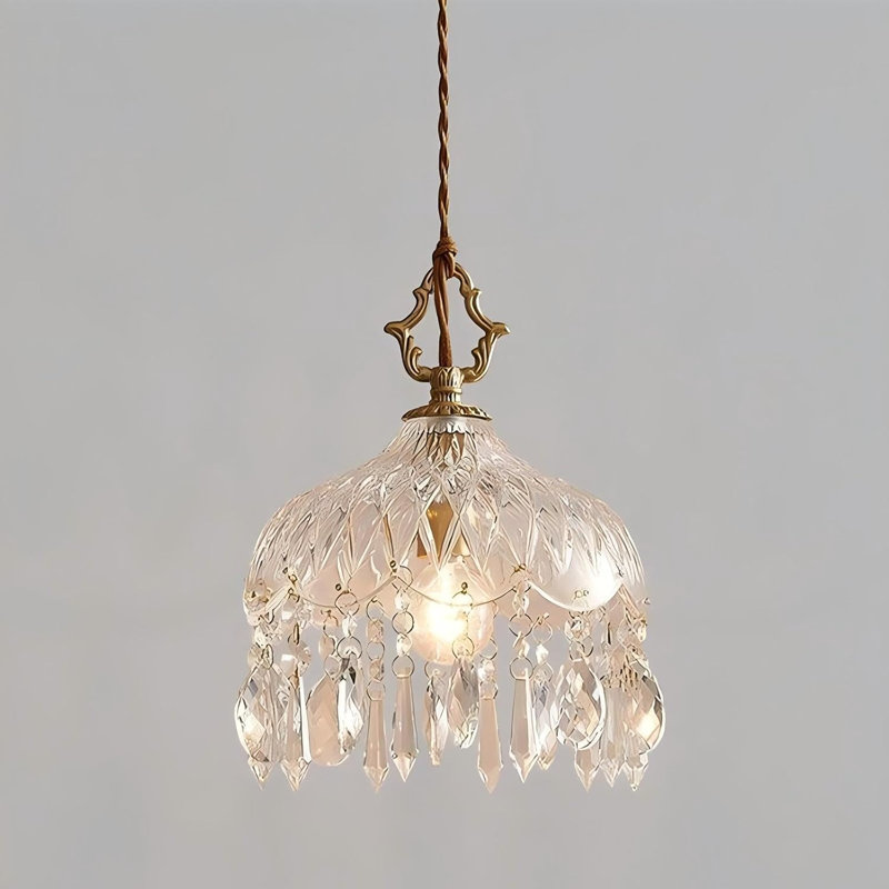 Lustre en cristal rétro