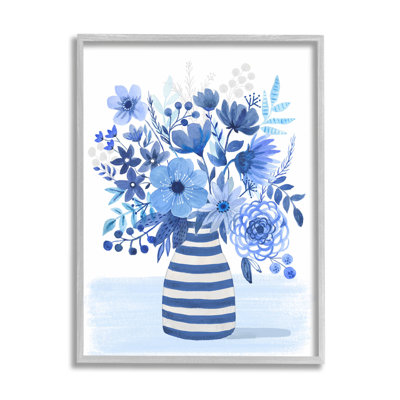 «Blue Mixed Flower Bouquet», estampe numérique par Sharon Lee