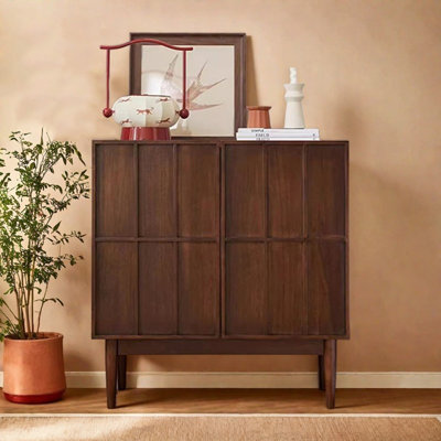 Modern Simple Double Door Wooden Accent Cabinet