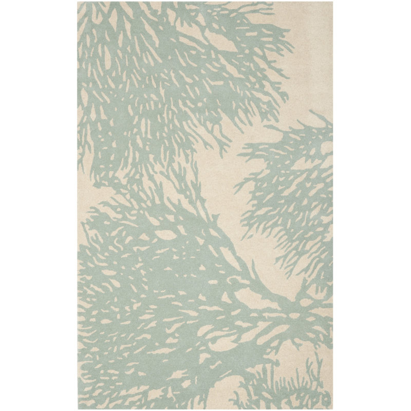 Tapis floral en laine touffeté à la main Wimborne, Rectangle 8 pi x 10 pi