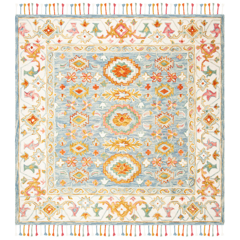 Vahakn Hand Tufted Wool Oriental Rug, Square 7'