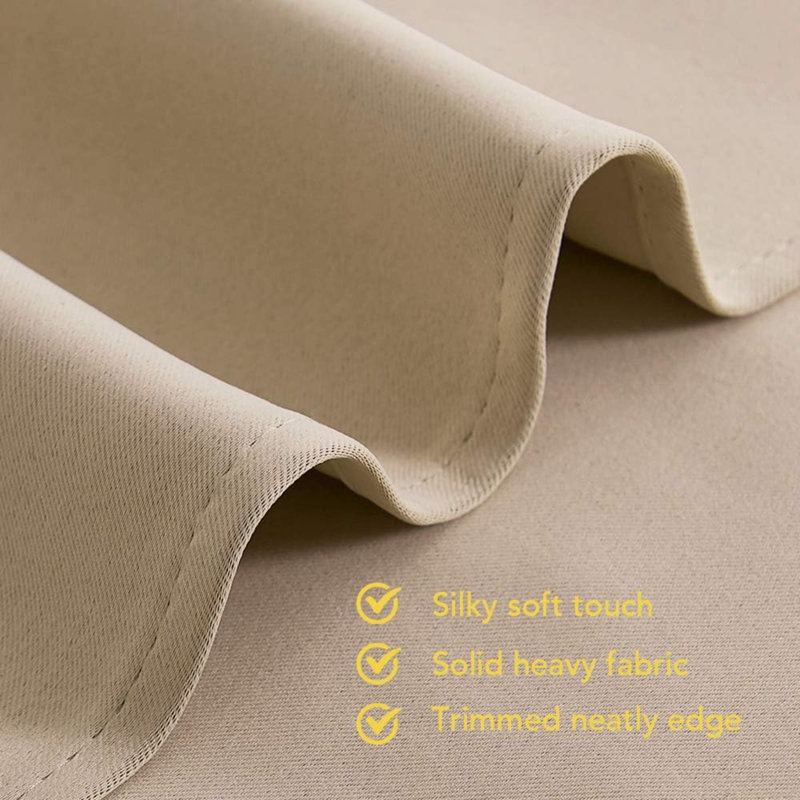 Blackout Curtain Pair, 42" W x 54" L, Biscotti Beige