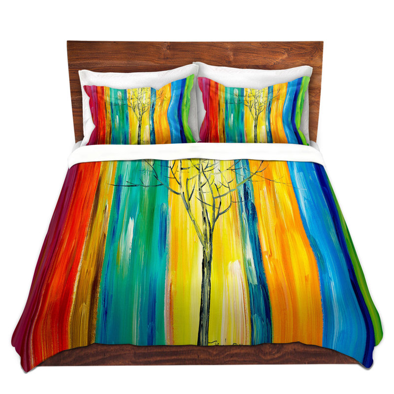 Ensemble de housse de couette arc-en-ciel ii, 1 housse simple + 1 taie standard