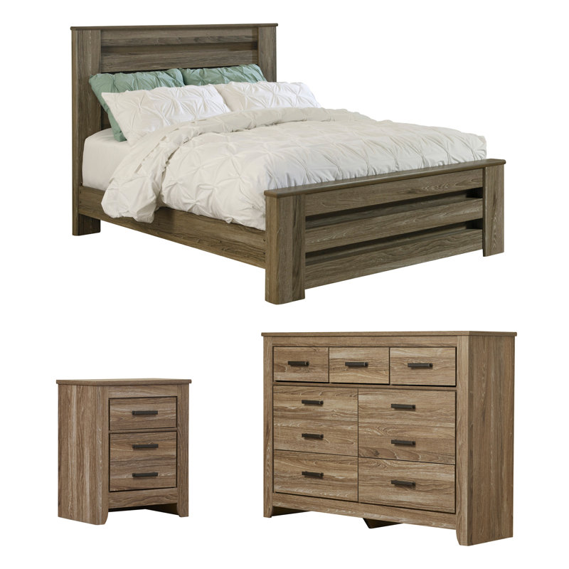 Ensemble de commode configurable en bois massif Kearns