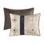 Édredon bleu marine pour grand lit - Coussins décoratifs inclus