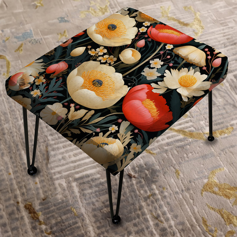 Tagle - Repose-pieds rectangulaire floral